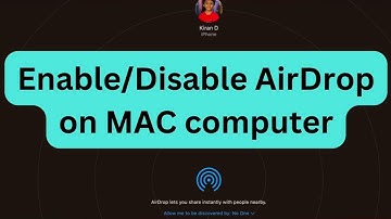 Enable/Disable AirDrop on a MAC computer