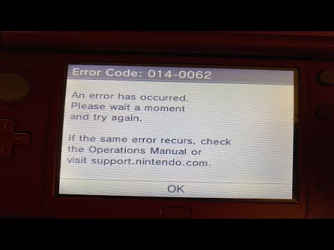 How To Fix Nintendo Error Code 014-0062