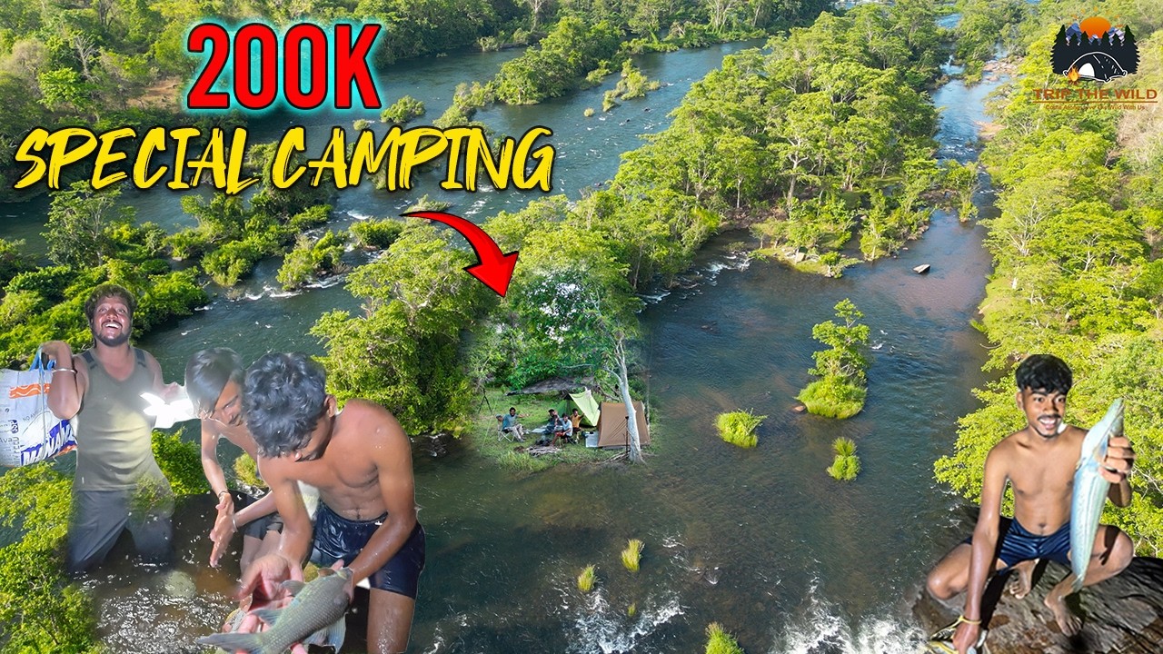 2 Days on a River Island: Wild Veggies, Big Fish & Campfire Feast