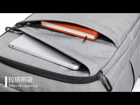 KAKA新款牛津電腦背包 學生科技書包輕便usb男包 商務雙肩包