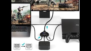 TEALKOO 4K@60Hz Switch HDMI 3 in 1 out - Commutazione semplice！