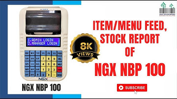 Billing Machine NGX NBP100 ECR NBP 100 How To Feed Item Menu Report Stock Restaurant Bill Machine