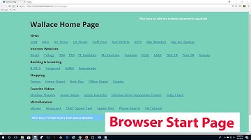 How To Create A Browsr Start Page