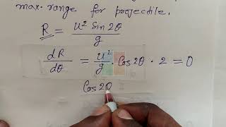 Projectile Motion - Maximum Range Angle - Physics & Calculus 