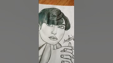 BTS V❤️drawing / BTS V Sketch art #shorts #Art Tutorial #BTS V drawing #youtube shorts #sketch#bts v