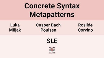 [SLE24] Concrete Syntax Metapatterns
