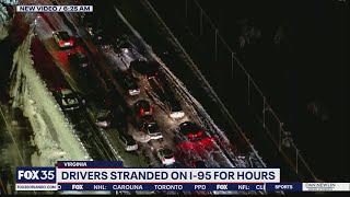 Drivers stranded for hours on I-95 in Virginia after winter storm