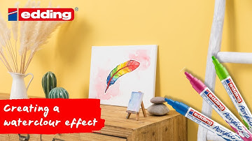 How to paint a feather with edding acrylic