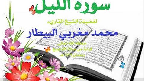 92   سورة الليل - الشيخ محمد البيطار