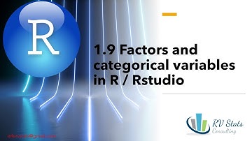 1.9 factors and categorical variables in R | statistical analysis and data science course in Rstudio