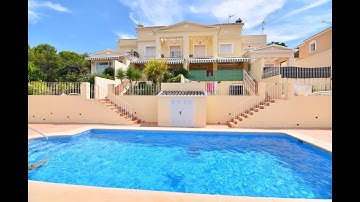 A 3 bedroom semi detached villa in Calpe, Costa Blanca, with communal pool, 4 km from the beach.