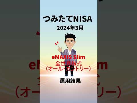 積立NISA2024年3月の運用収益eMAXIS Slim 全世界株式（オール・カントリー）