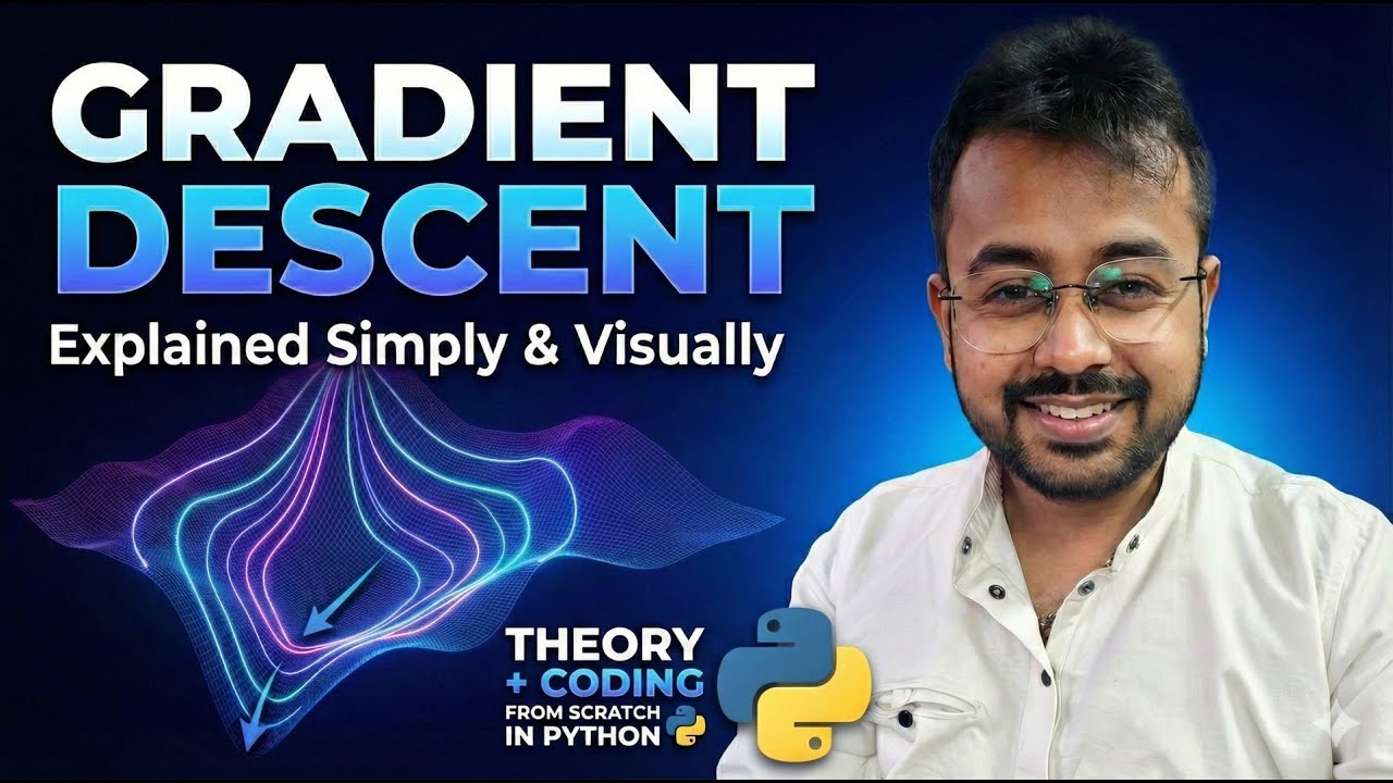 Gradient Descent Made Simple — Math + Coding from Scratch - YouTube