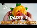 PARTE 1ªROSAS hechas con botellas de plástico. MANUALIDADES RECICLADAS. SUBTÍTULOS