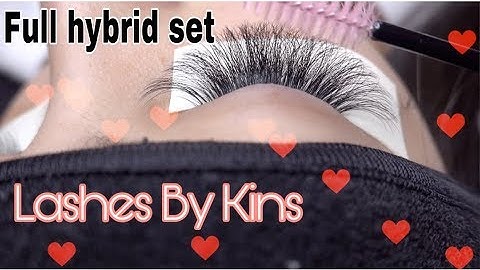 HYBRID EYELASH EXTENSION TUTORIAL* HOW TO* LASHES BY KINS
