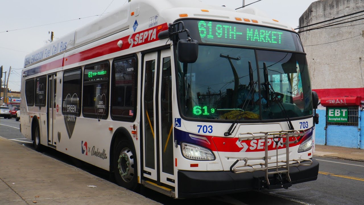 SEPTA Ride: 2024 New Flyer XHE40 703 on Route 61 - YouTube