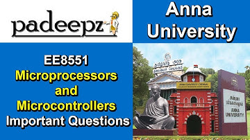 EE8551 Microprocessors and Microcontrollers Important questions | Anna University | Padeepz