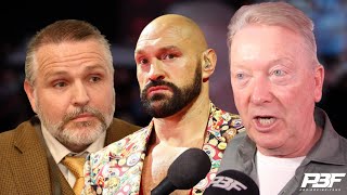 FRANK WARREN REACTS TO PETER FURY CRITICISM OF TYSON FURY TRAINING SET UP, TALKS USYK REMATCH