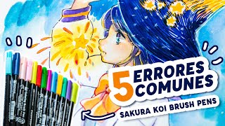 ✏ ❌No hagas esto con tus MARCADORES ACUARELABLES | Fuzzylactic | Sakura koi Brush Pens