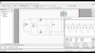 Full Wave Rectifier with and without filter using Multisim