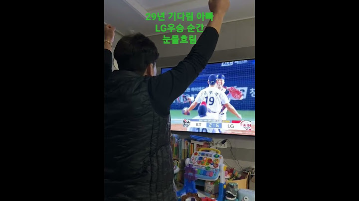 LG트윈스 우승 순간 아빠모습  29년 기다렸던 아빠모습 부산광팬  눈물 감동