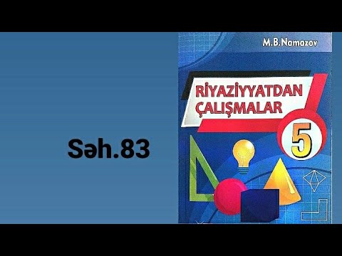 Namazov 5-ci sinif Səh.83 Düzgün olmayan kəsrlər, qarışıq ədədlər