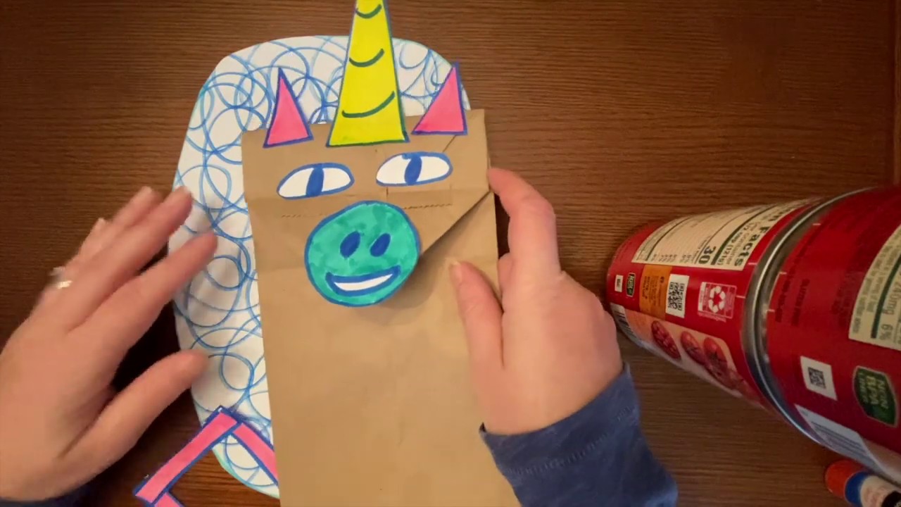 National Unicorn Day Unicorn Jazz Puppet DIY step by step by Teacher