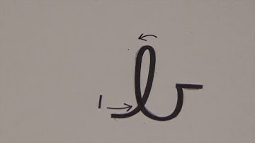 lower case b - Learn CURSIVE IN A MINUTE  (writing, penmanship) Quick Cursive