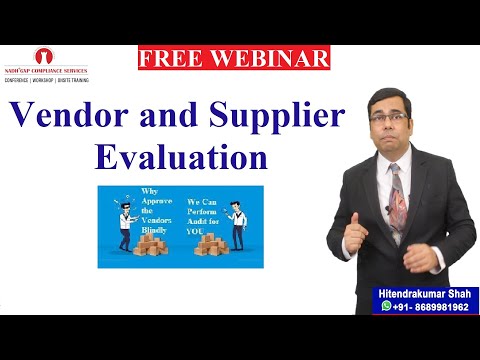 Vendor and Supplier Evaluation