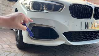 How to remove BMW 140i front canards