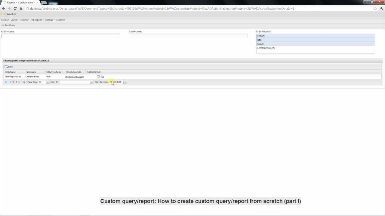 Custom query/report - How to create custom query/report from scratch ...