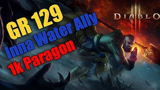 Diablo 3 Season 26 - Water Ally Inna Monk GR 129 (1k para, no augs, solo-play only)