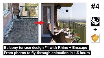 [Architecture expressed] How to design balcony terrace with Rhino + Enscape - Process