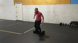 Lateral Double Hop DB Burpees