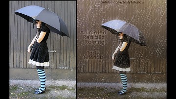 Photoshop Tutorial | Realistic Animated Rain Action In Photoshop CC | Tasty Tutorials