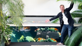 UK’s LARGEST Indoor Koi Pond! *DIY 8000 GALLONS
