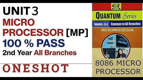 MICRO PROCESSOR UNIT 3 ONESHOT 🎯| ALL BRANCHES | 100% Pass | 2nd year most imp question series| AKTU