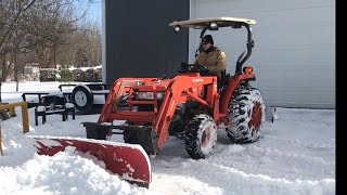 164 DIY quick attach snow plow on Kubota L3400