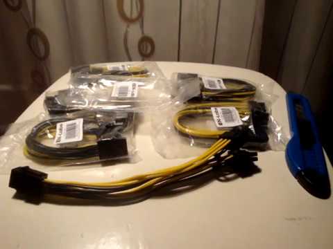 Переходники PCI E 6 Pin to 8 Pin 6+2 для Видеокарты с Aliexpress