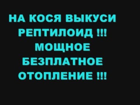 НА КОСЬ ВЫКУСЬ РЕПТИЛОИД !!! МОЩНОЕ БЕЗПЛАТНОЕ ОТОПЛЕНИЕ !!!