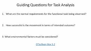 Task Analysis