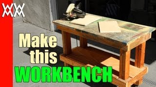 Build A Cheap But Sturdy Workbench In A Day Using 2x4s And Plywood.