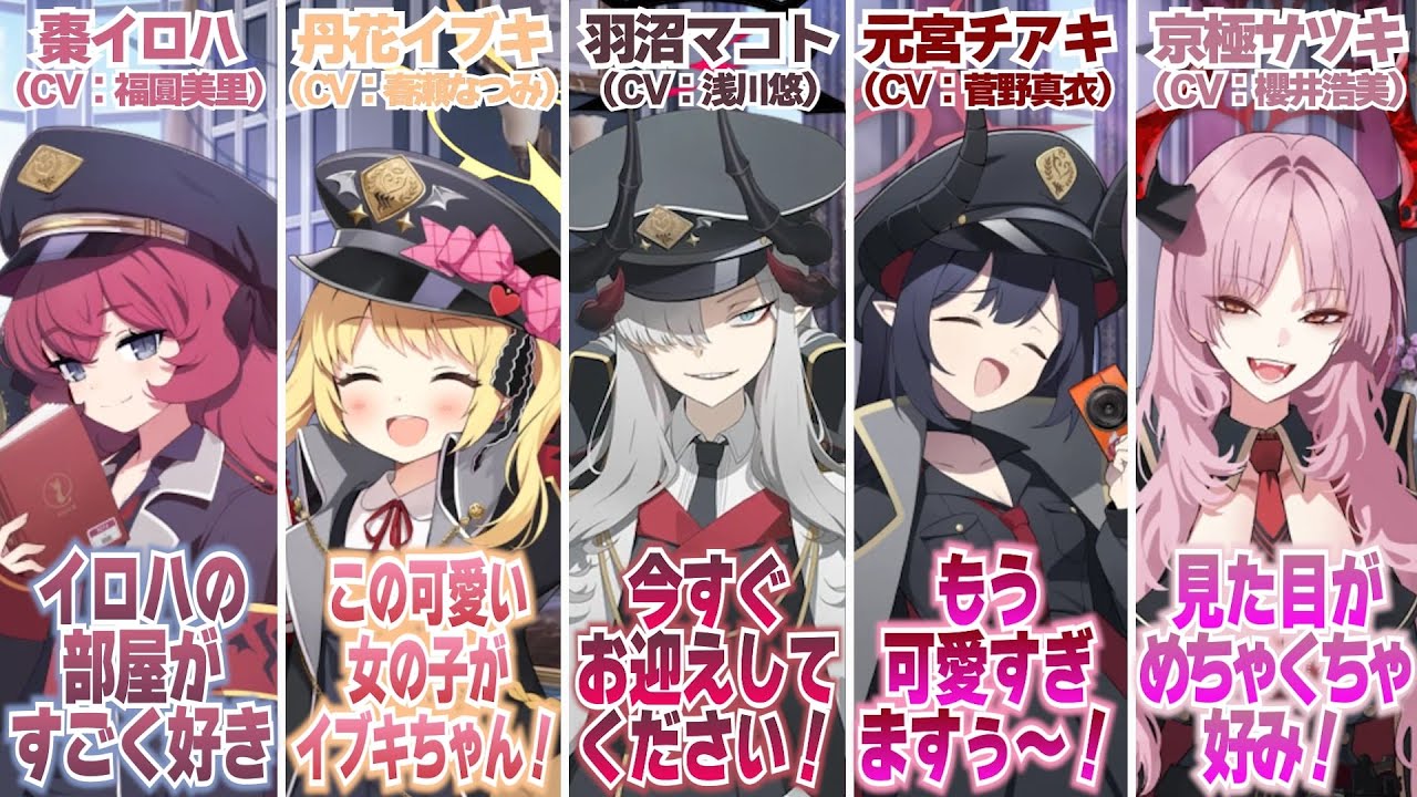 【ブルアカ】万魔殿の生徒たちのボイスと声優陣のお声比較