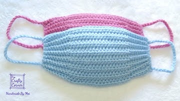 How To Crochet Easy Face Mask, Tutorial for Beginners with Basic Stitches