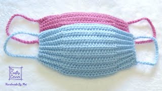 How To Crochet Easy Face Mask, Tutorial for Beginners with Basic Stitches