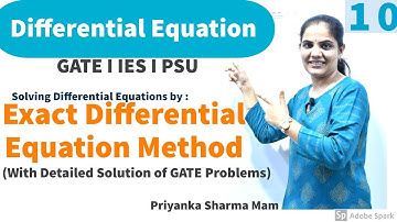 Exact Differential Equation with GATE PYQs | Engineering Maths for GATE ESE PSU by Priyanka Ma