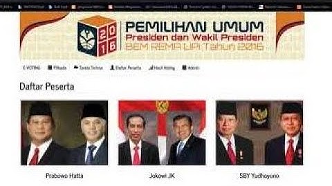 Source code Aplikasi Pemilu Berbasis web Php Mysql