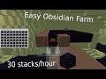 Easy Afk Obsidian Farm Tutorial Minecraft 1.16