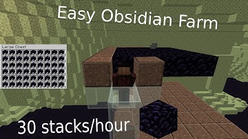Easy Afk Obsidian Farm Tutorial Minecraft 1.17