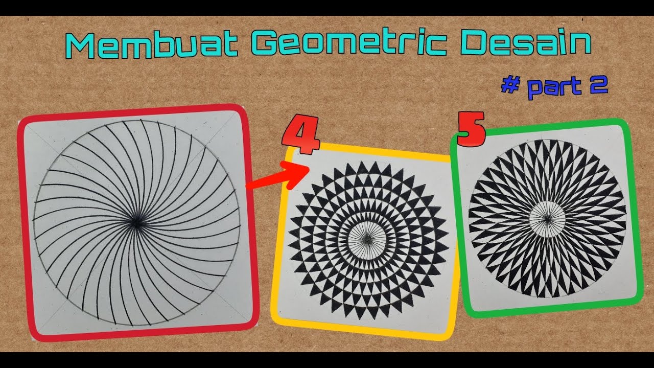 Membuat Geometric Design Gambar Lingkaran 3D  part2 YouTube